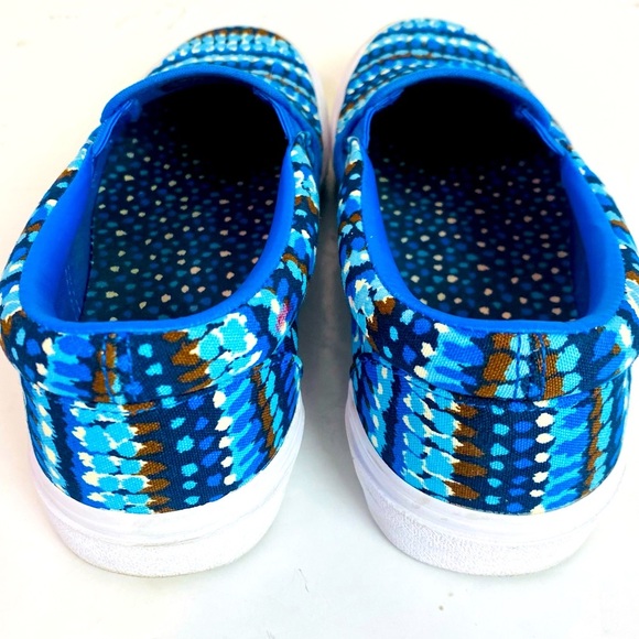 Vera Bradley Multi Blue Canvas Slip On Shoes Size 8.5 - Picture 5 of 8